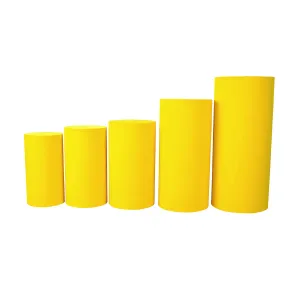 Canary Yellow Spandex Pillar Covers