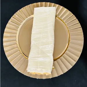 Ivory Crinkle Taffeta Napkins