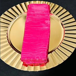 Fuchsia Crinkle Taffeta Napkins
