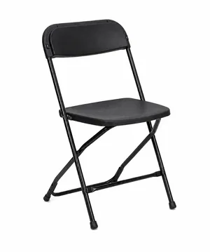 Black Plastic Folding Chair