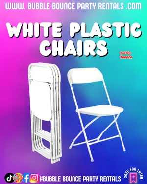White Plastic Folding Chairs (Adult)