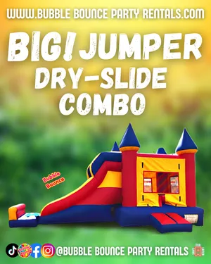 BIG! Jumper + Slide Combo (Red, Yellow, Blue) – Dry Slide Edition- RYB