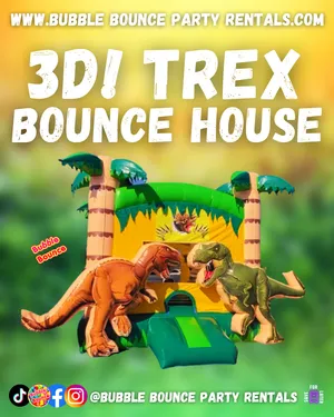  Week`s Special  3D Double T-Rex Jurassic Bounce House