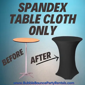 Week`s Special Spandex Tablecloth Black Elegant (* table not included) Cloth only 