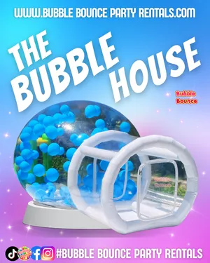 Weekly Special ! Lux  Bubble Balloon House White/ Clear