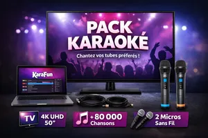 Pack Karaoké – KaraFun + TV 4K + 2 micros