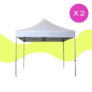 Pack de  2 - Barnum alu 45 3x3 norme M2 toit PVC 580gr/m²