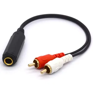 Adaptateur audio Y Jack Femelle 3,5 mm vers 2x RCA Mâle