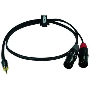 Adaptateur jack 3.5mm stereo male - 2 XLR male - longueur <1m