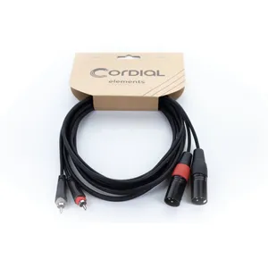 câble 2x XLR mâle - 2x RCA mâle - longueur3 m
