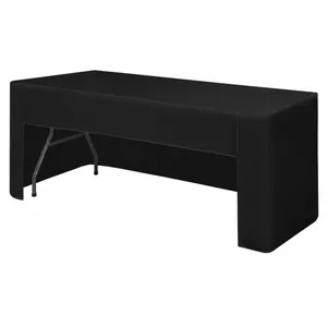  Nappe / housse de table noire avec arrière ouvert