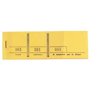 Bloc 100 Passe-Partout 3 Coupons Jaune