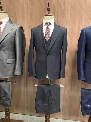 S05AAT 1369 VEST Dark Blue Shooting Star Single Breasted One Button Notch Lapel 50# 52# 54# 56# code: FL947