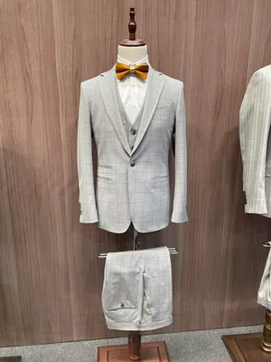 S05AAT 1368 PANTS Light Grey Single Breasted One Button Notch Lapel 50# 54# code: FL920