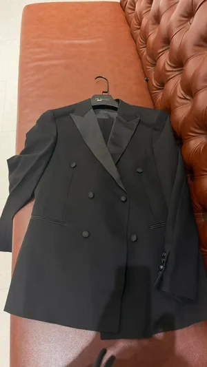 1804 COAT Black Double Breasted with Vest [5825A]