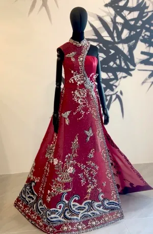 S05AAT 1051 - indonesia sangjit cheongsam Darlynn in red 