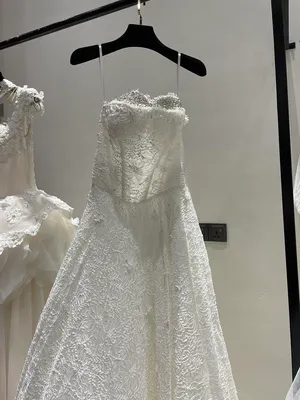 S05AAT 1498 Lam sweet heart beaded french lace a line Jia Yi
