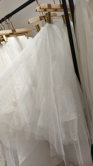 S05AAT 0856 - Sliver sparkling short veil