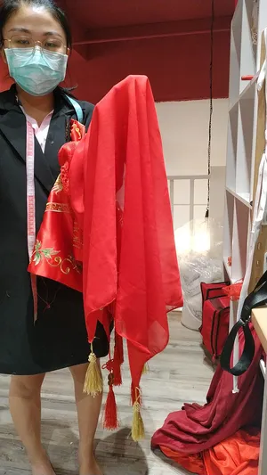 S05AAT 0664 - Chiffon red veil