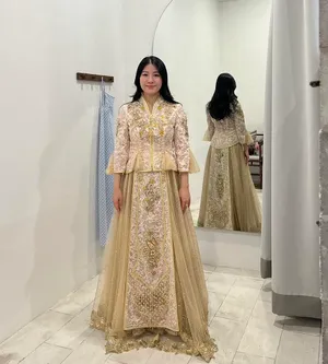 S05AAT 1045 female kua MK Ribbon Champagne Size: S