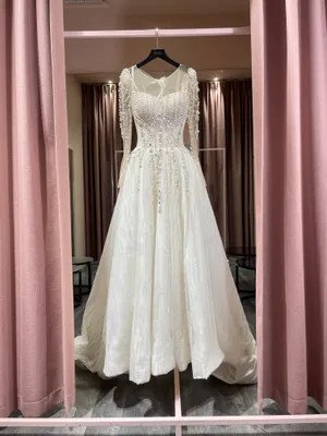 S05AAT 1531 - Irwina Beaded long sleeve premium ball gown Indian 