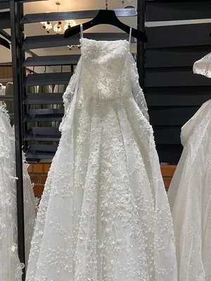 S05AAT 1648 Long off shoulder tube ball gown small flower bling straight neckline Jolene