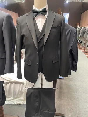S05AAT 1354 COAT Black Shooting Star Single Breasted Two Buttons Notch Lapel #50 #52 #54 #56 code: FL921