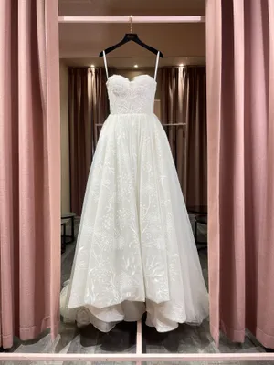 S05AAT 1064 Boho style sweetheart detached puffy sleeves A line