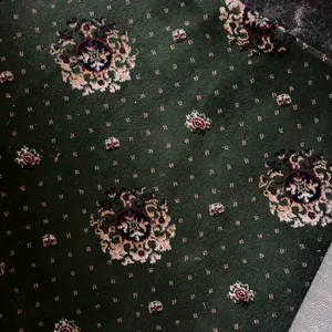 Dark Green Patterned Carpet 3mx2m