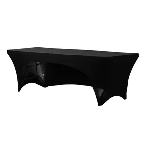 8 Ft Table Covers - Rectangular Black 