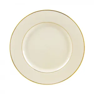 China Plates: Ivory and Gold Band