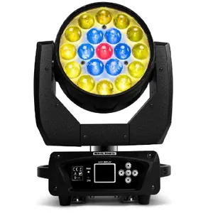 SHEHDS Moving Head Light LED 19x15W RGBW 4in1 Beam/Wash/Zoom Effect Stage Lights