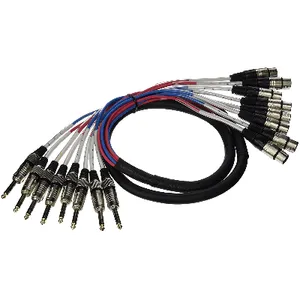 XLR Female to 1/4 Inch TRS - 8 Channel - 5 foot Snake