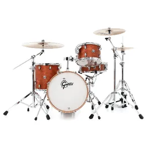Gretsch Drums Catalina Club CT1-J484 4-piece Shell Pack - Satin Walnut Glaze with Cases and Hardware Set