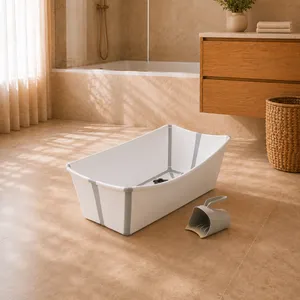 Toddler Bath Tub with Rinse Cup