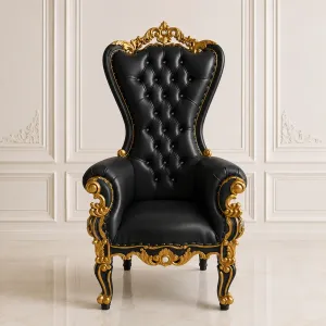 Chloe XL Legs Throne - Black and Gold trim