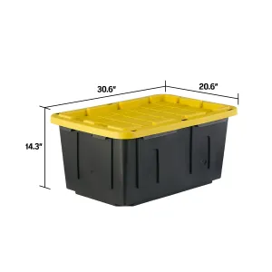 27 Gallon Tote Yellow and Black