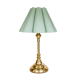 Sage Scalloped Table Lamp
