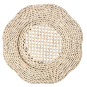 Natural Scalloped Rattan Charger Plate