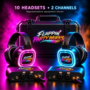 Mini Flock - 10 Headsets - 2 Channel Silent Disco Kit