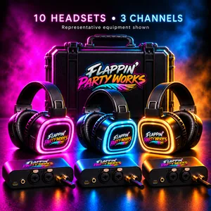 Mini Flock - 10 Headsets - 3 Channel Silent Disco Kit