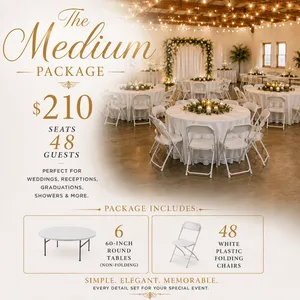 Medium Package - Seats 48 Guests (Round Tables) - $210