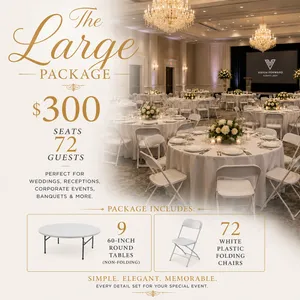 Large Package - Seats 72 Guests (Round Tables) - $300