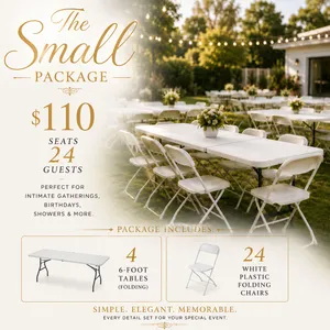 Small Package - Seats 24 Guests (Folding Tables) - $110