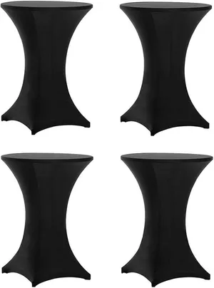 4x Cocktail Table W/ Black Covers
