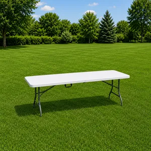 6-foot foldable white table