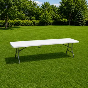 8-foot Foldable white tables