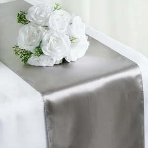 Silver Satin Table Runners
