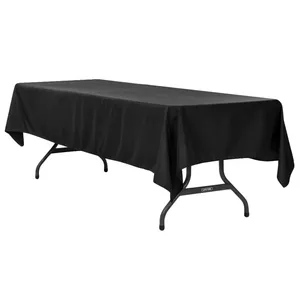 Black Polyester Rect. Table Cloth