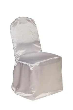 White Satin Banquet Chair Covers